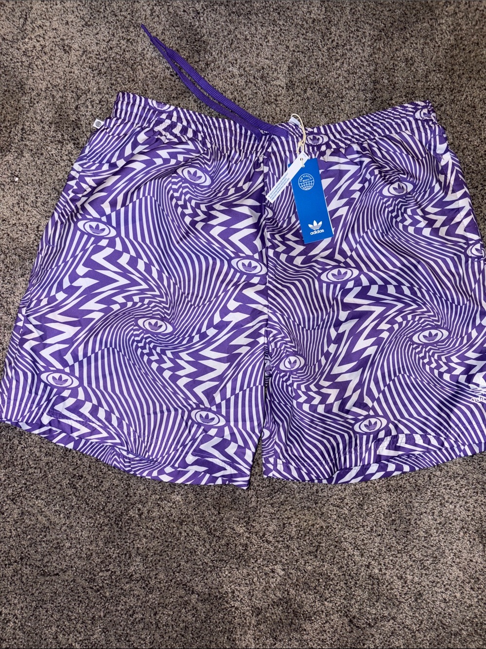 adidas Purple Swirl-Print Men’s AOP short,